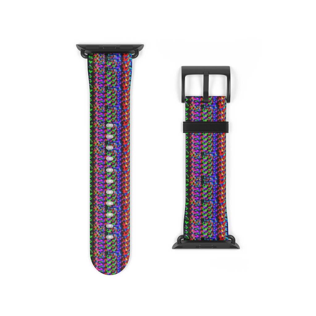 Pixel Shift Striped Watch Band Etsy