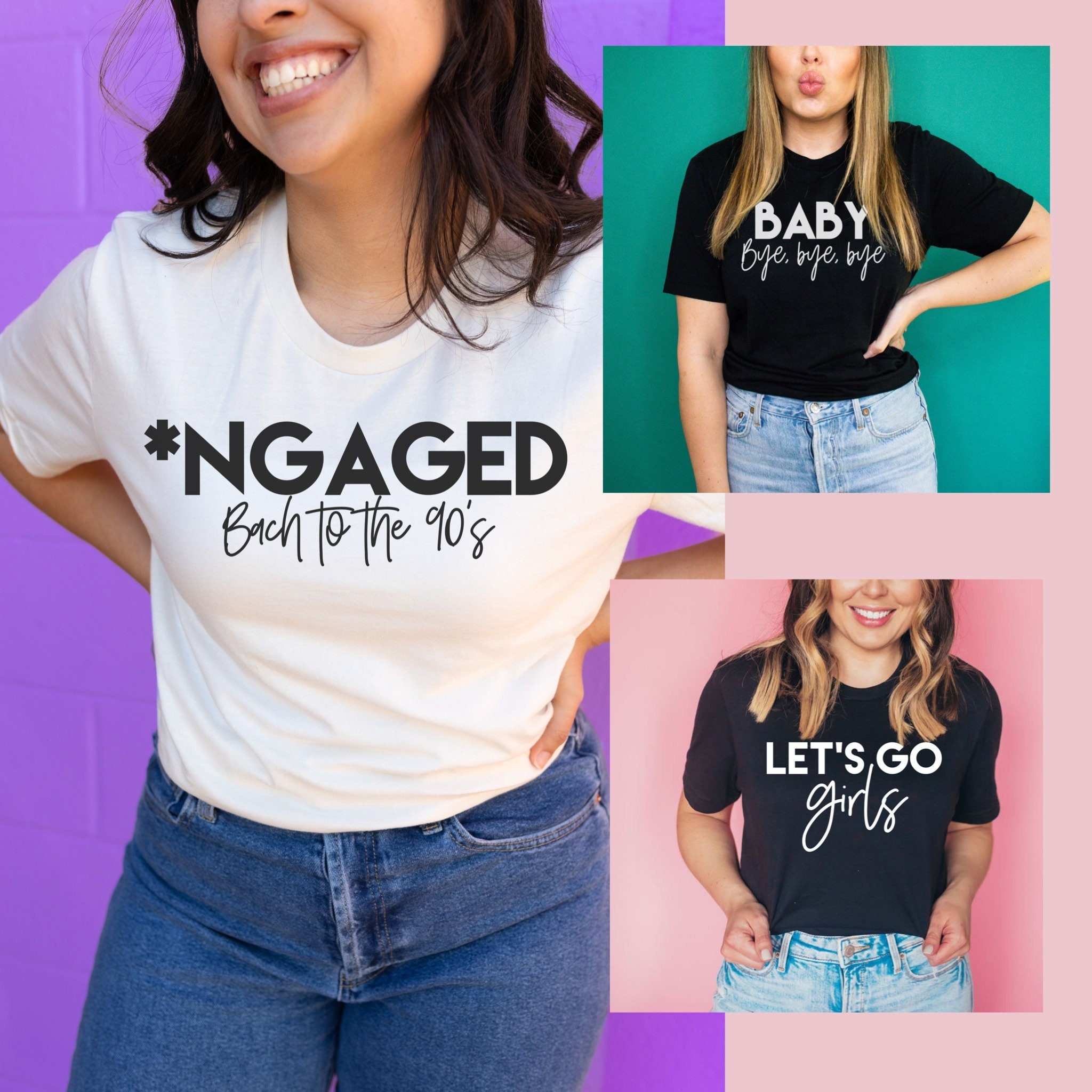 90s Boy Band Bachelorette Shirts Back 