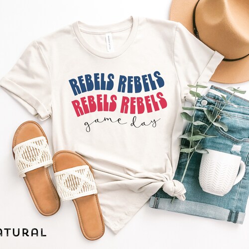 Retro Rebels Shirt Cute Rebels Tshirts Womens Game Day Etsy
