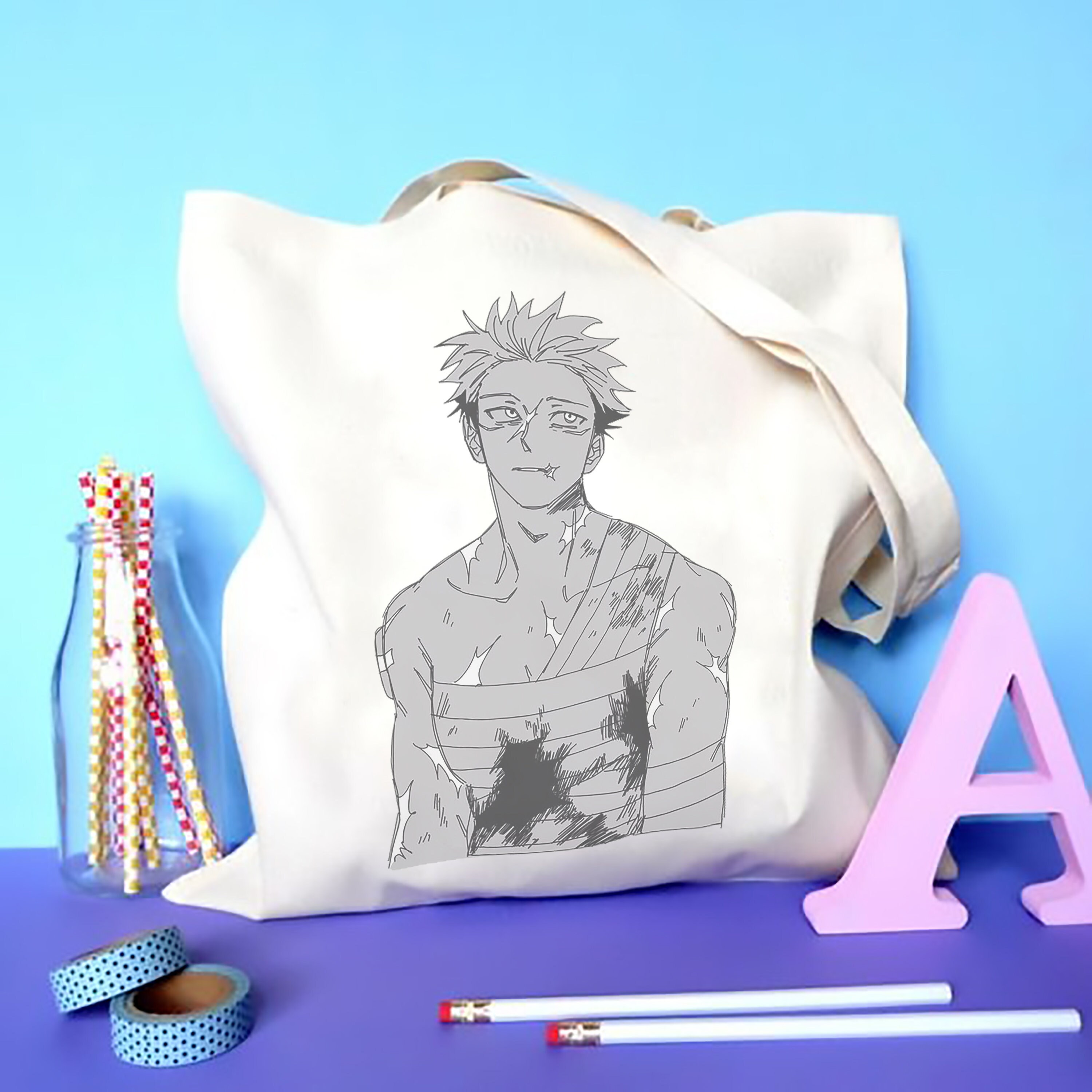 Jujutsu Kaisen Tote Bag Anime Tote Bag Jujutsu Kaisen Tote Etsy