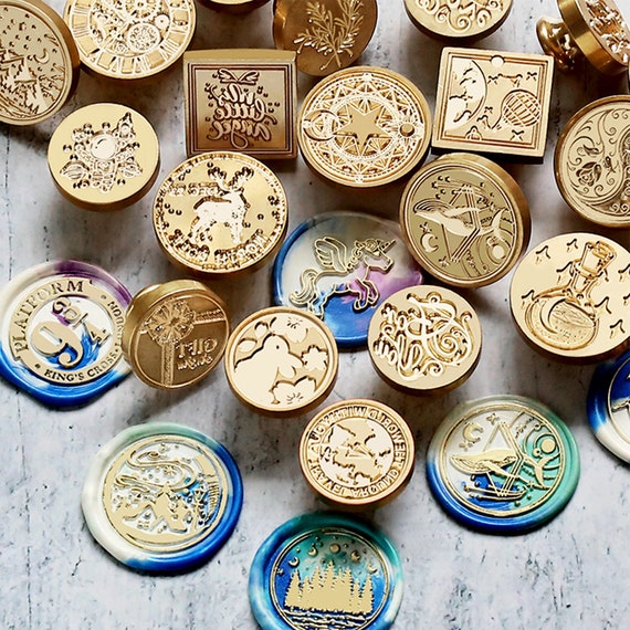 Custom Wax Seal Stamp Kit Wedding Invitation Stamps Etsy