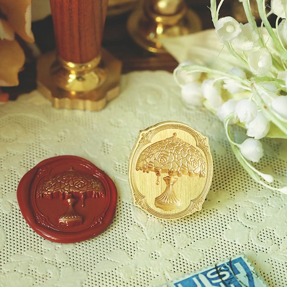 Wax Seals Coffee Break Rose Glass Lamp Stamps / Wedding Etsy