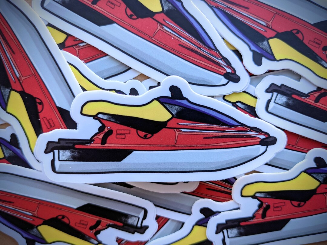 Red Blaster Yamaha Jet Ski Inspired Artwork Outdoor Vinyl Sticker - Etsy