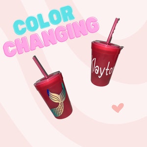 Kids Color Changing Cups - personalized kids cups, child water bottles, changes color