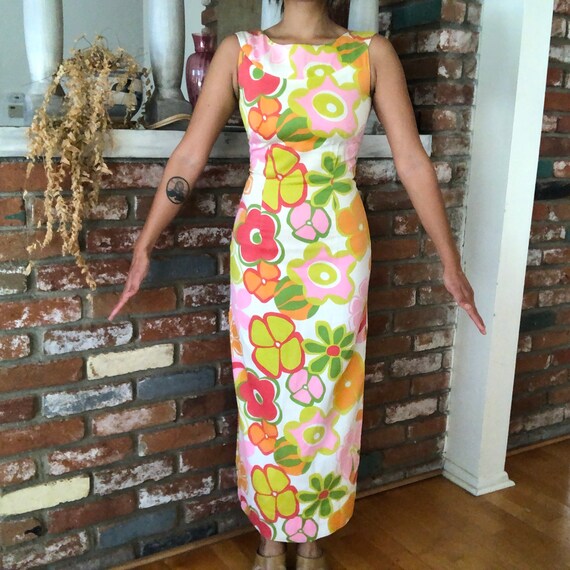 Vintage 1970s Tohki Hawaii Tiki Groovy Hawaiian Cape Dress Etsy