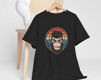 Angry Gorilla DJ T-Shirt | Urban EDM Music Festival Graphic Tee | Unisex Black Cotton Rave Top | Gift for Musicians & DJs