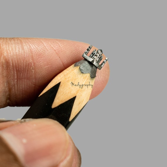 Taj Mahal Pencil Sculpture Fully Handcarved Pencil Carving Micro