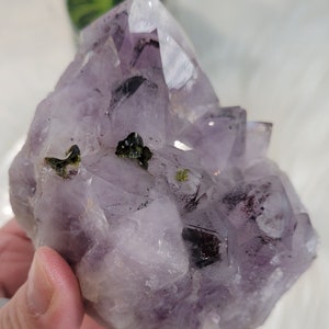 Phantom Garden Amethyst with Epidote cluster