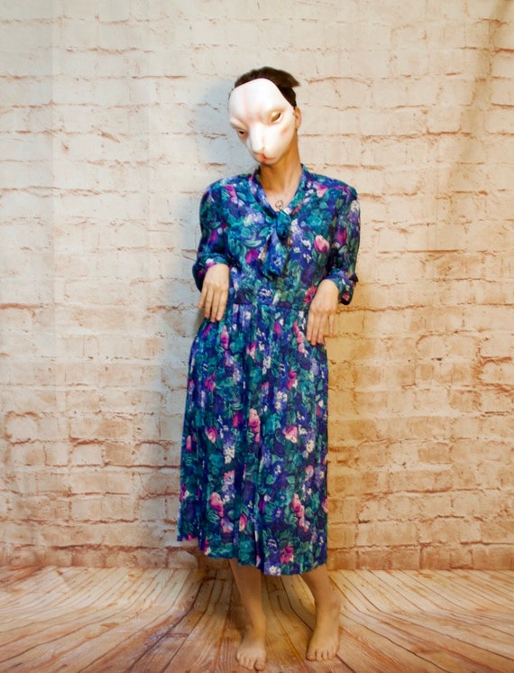 Vintage 80s lightweight floral dress size 12AU (I… - image 3