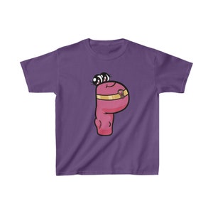 Camiseta infantil de algodão Alphabet Lore Super P