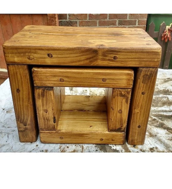 Rustic Nest of Tables Etsy UK