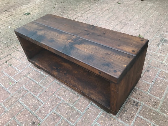 Rack Para Tv Rústico Todo En Madera Maciza | Cuotas Sin Interés