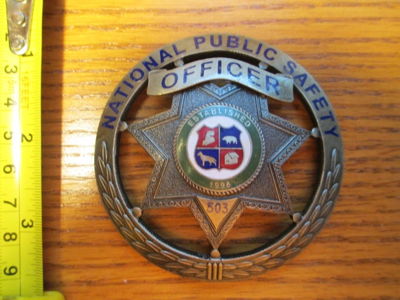 National Public Safety Officer Badge california Security - Etsy
