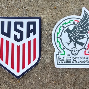2 Soccer Waterbottle resistant / Futbol Stickers Mexican Soccer Player True Fan Sticker Copa de Oro World Cup Team