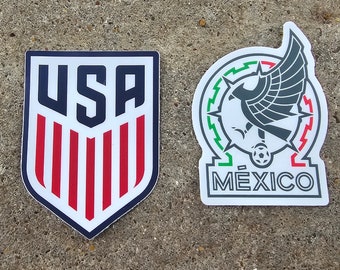 2 Soccer Waterbottle resistant / Futbol Stickers Mexican Soccer Player True Fan Sticker Copa de Oro World Cup Team