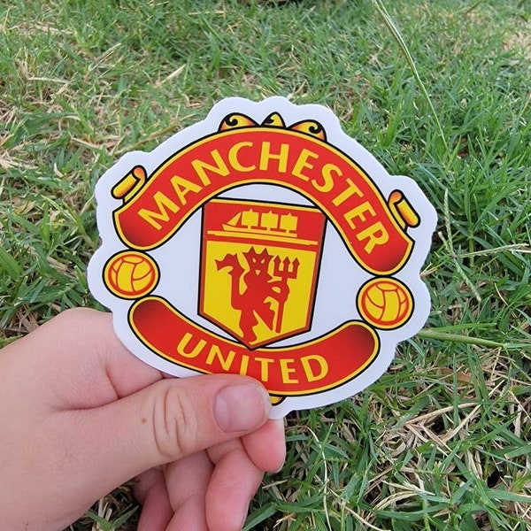 Manchester United Water bottle resistant!3.0" x 3.0" Die Cut Sticker Champions League National Soccer Teams/ Futbol