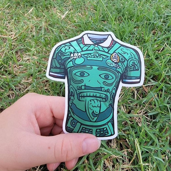 Mexico Retro Jersey Mexico National Team Soccer Team New Logo Fun sticker for laptops, notebooks, journals, iPads,  phones cooler