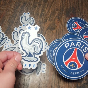 World Cup Sticker DUO France National Soccer / Futbol Sticker True Fan Sticker Water for bottle yeti hydroflask or stanley