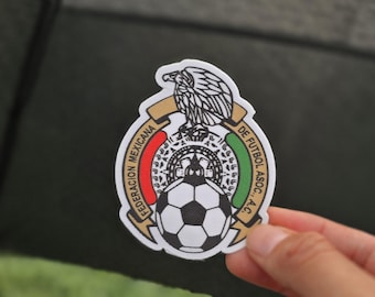 ETIQUETA DE TELA Fútbol de México Resistente a botellas de agua / Pegatina de fútbol Jugador de fútbol mexicano Fanático verdadero Copa de Oro Equipo de la Copa del Mundo, pegatina