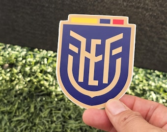 Calcomanía de vinilo para botella de agua del Ecuador Football Club (7,6 x 7,6 cm)