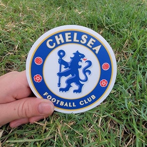 Chelsea Football Club Water bottle resistant! 3 in x 3 in Champions League National Soccer Teams/ Futbol Sticker True Fan Sticker