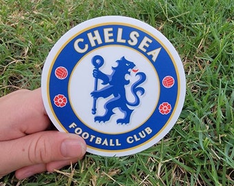Chelsea Football Club Sticker, Water Bottle Resistant (3x3 in)