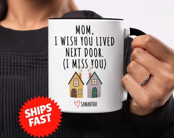 Mom I Miss You Mug, Personalized Mom Coffee Cup, Custom Mothers Day Gift Mug, Long Distance Mom Gift, Thinking of You Present