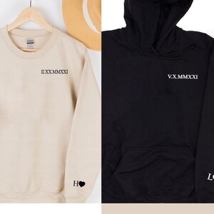 personalised couple hoodies