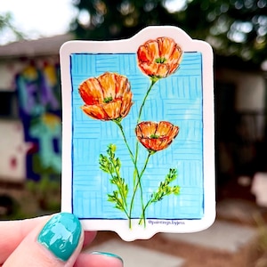 California Poppy Sticker