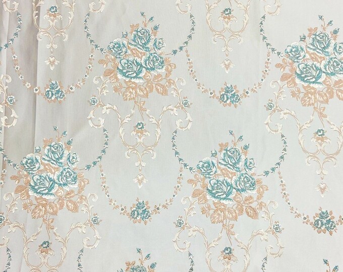 57"W Gold Thread Palace jacquard Fabric/Decorative costume dress satin fabric, Upholstery, Quilting and Sewing fabric, 5 colors on sale