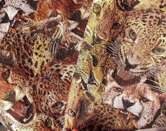 3D  tiger leopard woven jacquard fabric, embossed fabric, Upholstery, Decor, Costume, Curtain, Handbag, Sewing/Fabric, 60"W By one Meter