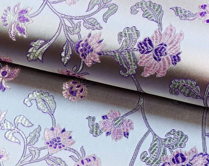 Chinese vine Flower Brocade Fabric | 12.99 Full Meter Price | 45" Wide | 14 Colors, Upholstery, Decor, Costume, Curtain, bag, Sewing/Fabric
