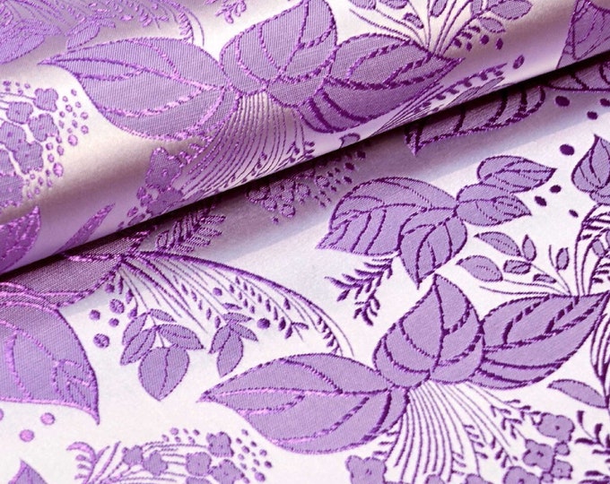 Silk Brocade Fabric tree leaves, Wedding Fabric, 45" W brocade Fabric By 1 Meter, Upholstery, Sewing, Costume, Decor, Curtain, 10 colors