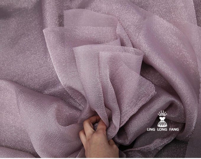 12 colors Pearlescent texture organza star seersucker fabric, 59" Wide, Upholstery, Doll Making, Sewing, Decor, Costume/Fabrics by the meter