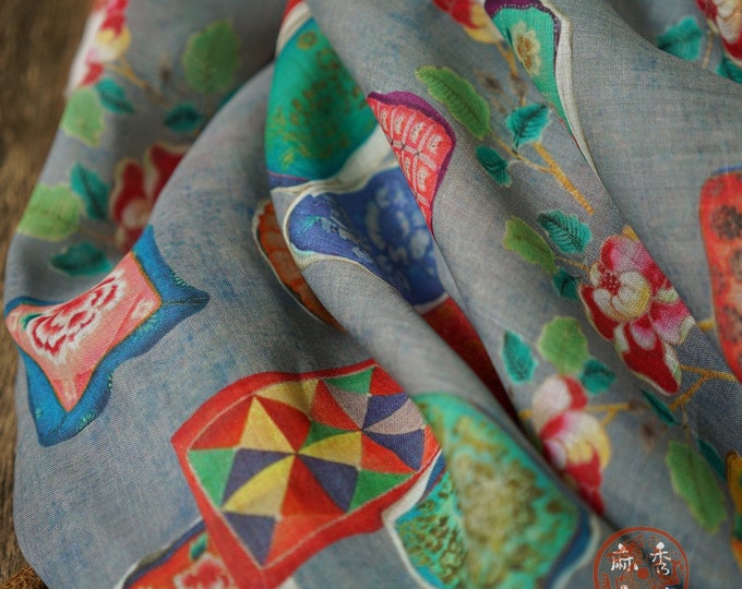100% Ramie Fabric Art Vintage Style For Clothing & Home Textile, 55“W, Upholstery, Costume, Curtain, bag, Sewing, Scarf/Fabric by the meter