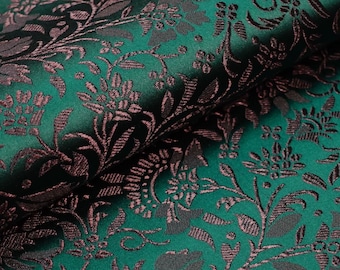 Wheat Flower Silk Brocade Fabric: 45" Wide, Upholstery & Sewing - By The Meter