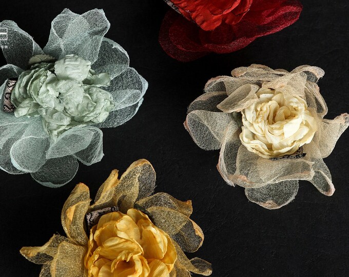 Colorful handmade 3D flowers collection for Wedding Dress, Prom Dress, hair accessories, diy designer accessories, premium handmade