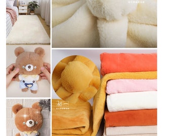 Plush Fabric, Soft Imitation Rex Rabbit Fur Fabric, Doll, Upholstery, Cosplay, Costume, blanket, Hats, Jacket, HandBag, DIY/Fabric, 20"W