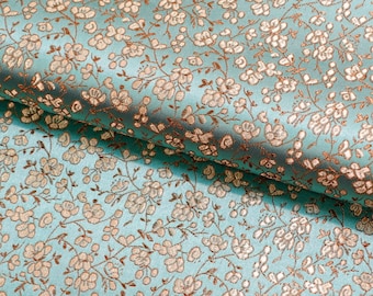 Silk Brocade Fabric small flowers, 45&quot;W brocade Fabric By 1 Meter, Upholstery, Sewing, Costume, Decor, Curtain, Wedding/Fabric, 14 colors