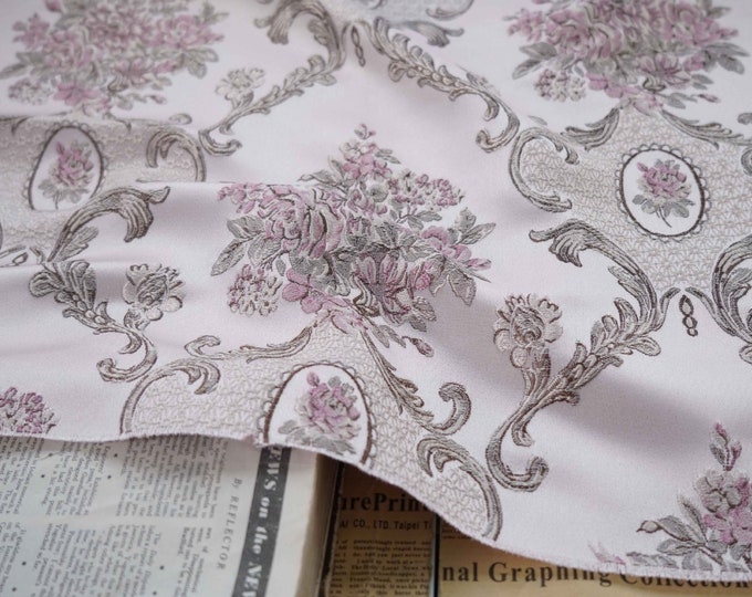 59"W Retro Palace style brocade jacquard dress fabric, Fabulous exclusive Fabric, Drapery, Upholstery, Decor, Costume/Fabric by the meter
