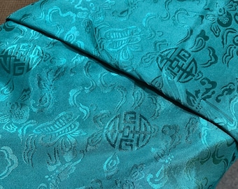 8 colors Plantain Gourd Hydrangea Jacquard silk Fabric, 60“Wide Floral Chinese Antique Satin Cosplay Costumes, Sell by the meter