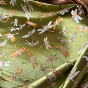 10 colori cinese elegante libellula floreale 35"W broccato jacquard seta + rayon in SALDO, tessuto per tappezzeria, trapuntatura e cucito