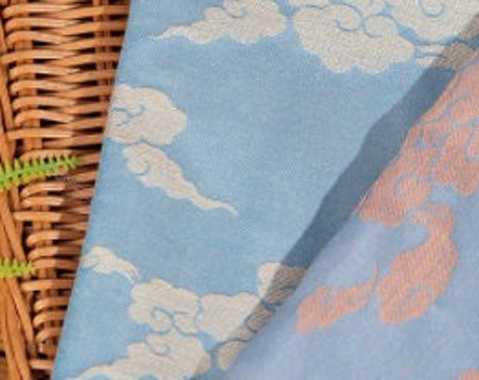 2 colors Auspicious clouds in the Forbidden City brocade fabric, jacquard fabric, Upholstery, Decor, Costume/Fabric by the meter, cheongsam