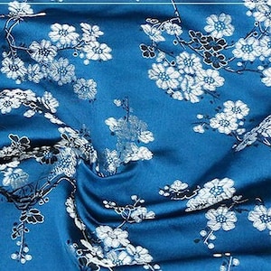 3 colors chinese plum blossom silk brocade fabric multicolors cheongsam Qipao brocade fabric by the meter, 29.5"W, Upholstery, Sewing fabric