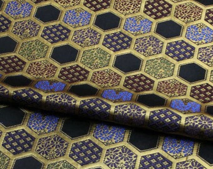 29.5" Width Mongolian and Tibetan Long Gown Brocade Fabric, Brocade by meter, Sewing fabric, Wedding brocade, wall decor fabric, 6 colors