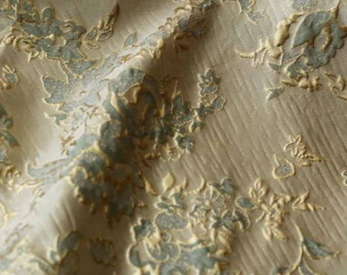 Gold thread jacquard fabric, 3D oil painting texture, designer fabric, Upholstery, Prom dress and Sewing fabric, 55" W By 1 Meter on SALE