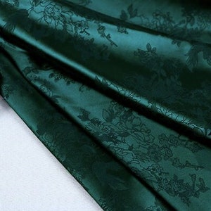 7 colors Two Sides Floral Jacquard Satin Fabric, 59“Wide  Rhododendron Chinese Antique Satin Cosplay Costumes, Sell by the meter