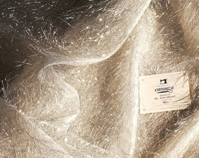 Fur fabric DIY metallic thread Fabric, Designer Fabric, Upholstery, Decor, Costume, Curtain, Handbag, Sewing, Cos, DIY/Fabric by the meter