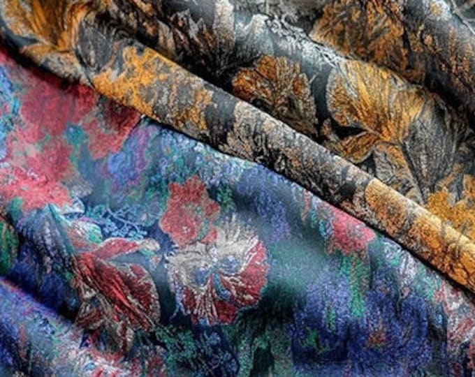 Soft oil painting Autumn Jacquard fabric, retro palace pattern, Upholstery, Dress, Sewing fabric, Upholstery, Decor, Jacket, 62"W by 1 yard