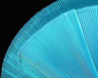 Shiny crinkled-textured pleated tulle fabric, 59" Wide Designer Fabric, Wedding fabric, Gowns, Crafts, Events, Stiff shape & Texture fabric